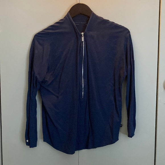 Zara William Rast Navy Blue Blouse size XS - Picture 1 of 6